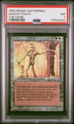1994 Magic the Gathering GAEA'S TOUCH The Dark NM PSA 7 MTG - Image 1 of 2