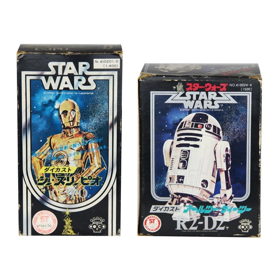 Juego de figuras Takara Diecast Die Cast C-3PO R2-D2 CASI COMO NUEVO Star Wars 1978 Japón Foto 1 de 4