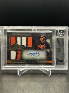 2017 Topps Museum Collection Signature Swatches Triple Relic Auto Manny Machado