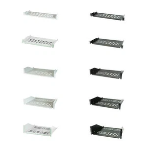 Fachboden 19Zoll 1/2/3HE für Netzwerkschank Tiefe 150/250/300/400mm grau/schwarz - Bild 1 von 19