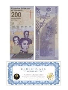 VENEZUELA 200 DIGITALI qty 1 2023 UNC 200 milioni bolivar soberano USA - Foto 1 di 6