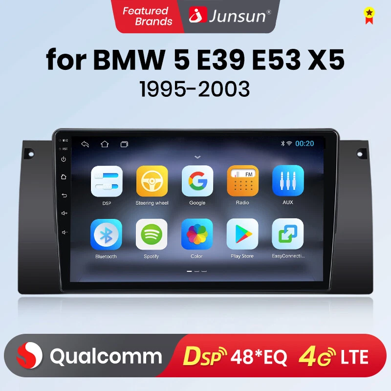 Qualcommchip CarPlay Android Autoradio GPS Navi für BMW E39 E53 X5 5er 1999-2005 - Bild 1 von 4