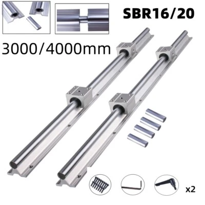 SBR20 SBR16 Splicing Connect Linear Rail Guide Shaft 300 -4000mm & SBR20/16 UU - Image 1 of 4