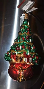 NEW RADKO Glass Ornament ROOTED IN RADIANCE X-mas Tree Ball Candle 7" Crystals - Picture 1 of 4