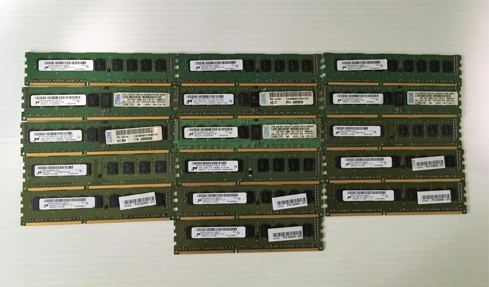 LOT OF 16 MICRON DIFFERENT MODELS 2GB DDR3 PC3 10600 12800 RAM 60 DAYS WARRANTY! - Image 1 of 2