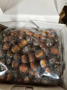 Perlenmix K3: Indische Lampwork Braun mit Silbereinzug Mischung 1kg - Bild 1 von 1