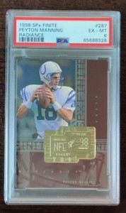 1998 SPx Finite Peyton Manning #287 Radiance /3600 PSA 6 Rookie RC
