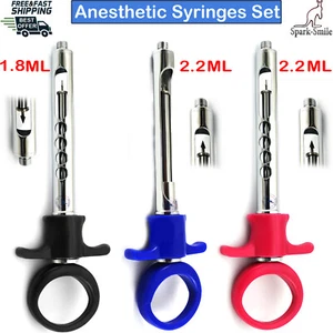 Dentist Syringe Auto Passive Pink Blue Injection of an Anesthetic 1.8Ml & 2.2ML - Bild 1 von 5