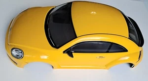 1/10 VW New Beetle 185mm Prefinished Yellow RC Car Body - Read cracked - Picture 1 of 10