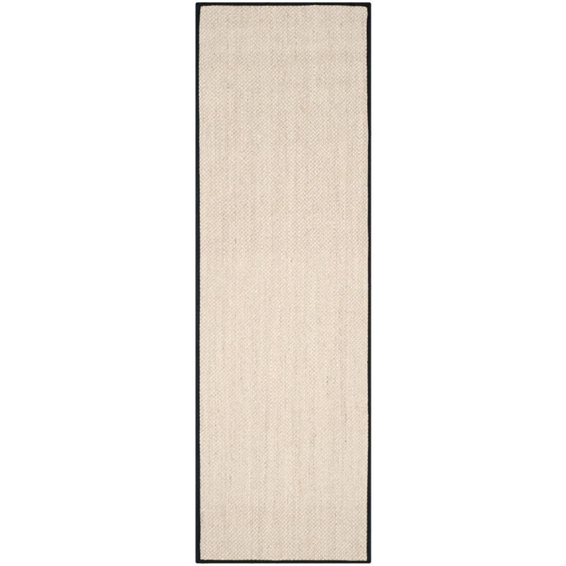 Safavieh Casual Natural Fiber Handmade Marble / Black Sisal Rug (2'6 ')