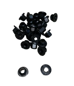 25 Auveco 25453 Fender Liner Self-Threading Flange Nut - Black Nylon - Foto 1 di 2
