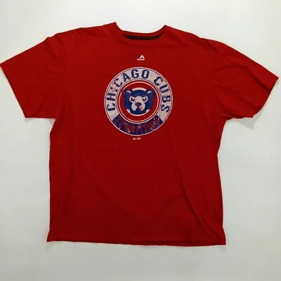Majestic Chicago Cubs Territory MLB Men's T Shirt Size 2XL Ring Spun - Image 1 of 4