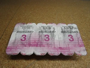 3PACK Genuine Xerox 108R00724 Magenta Colorstix Ink for Phaser 8560 Out Of Box - Imagen 1 de 5