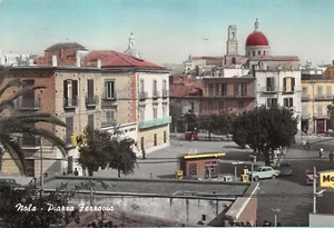 AL11-5E) NOLA PIAZZA FERROVIA DISTRIBUTORE BENZINA AGIP VIAGGIATA NAPOLI - Picture 1 of 2