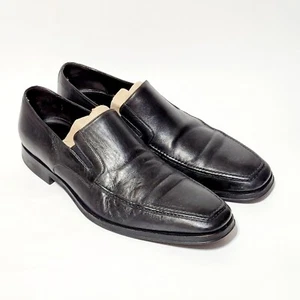 Bruno Magli RAGING Nappa Black Leather SlipOn Oxford Dress Shoes Mns 11M US 44EU - Picture 1 of 24