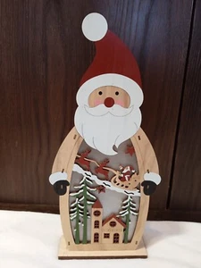 Lumida xmas - Nikolaus beleuchtet Holz - Advent - Weihnachten - NEU - Unbenutzt - Bild 1 von 6