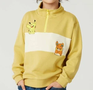 Pokémon × graniph Pikachu & Pawmi Kids Half Zip Sweat Japan limited New Pre-sale - Picture 1 of 11