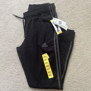 Adidas Ladies 3 Stripe Slim Fit Pants(Black,Small) - Picture 1 of 4