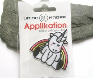  Applikation Bügelbild Einhorn sitzend 6,5 cm - Bild 1 von 1