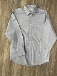 NWOT Mens Premium Oxford Long Sleeve Button Down Collar Dress Shirt Blue 16 1/2 - Picture 1 of 6