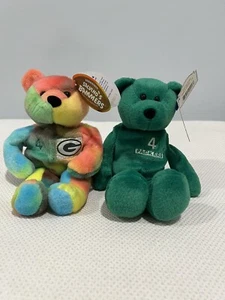 Pair Of Greenbay Packers Brett Favre Bear Baby Salvino And Limited Treasures NFL - Picture 1 of 7