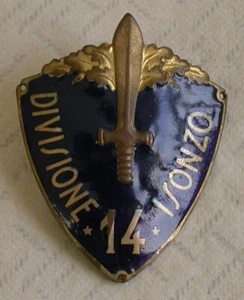 R. Esercito Italiano, divisione Isonzo, scudetto da braccio, ufficiale - Foto 1 di 2