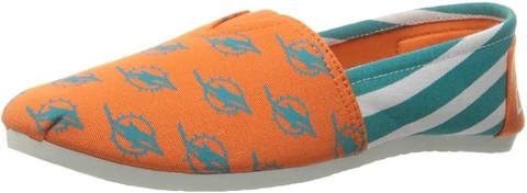 MIAMI DOLPHINS--WOMEN'S CANVAS SHOES---SIZE XL Cover