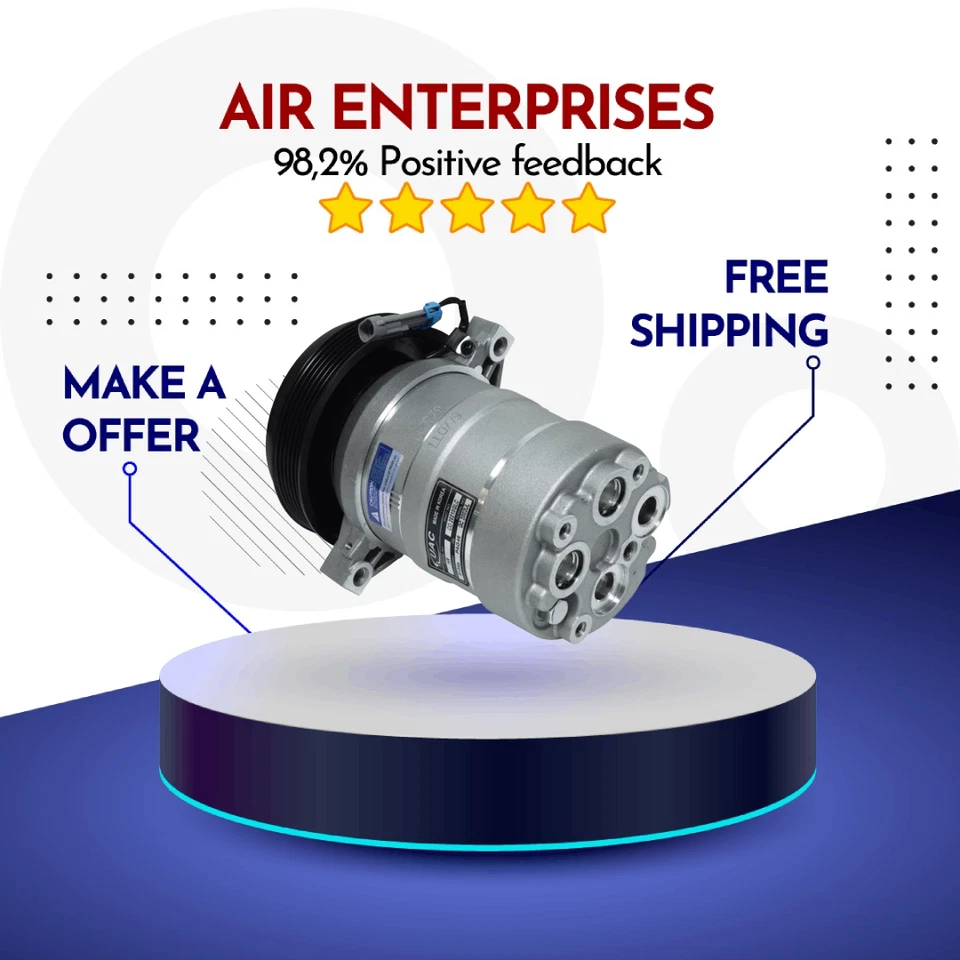 Compresor aire acondicionado apto para Buick Century 1990-1993, Buick Electra 1989-1990 Foto 1 de 1