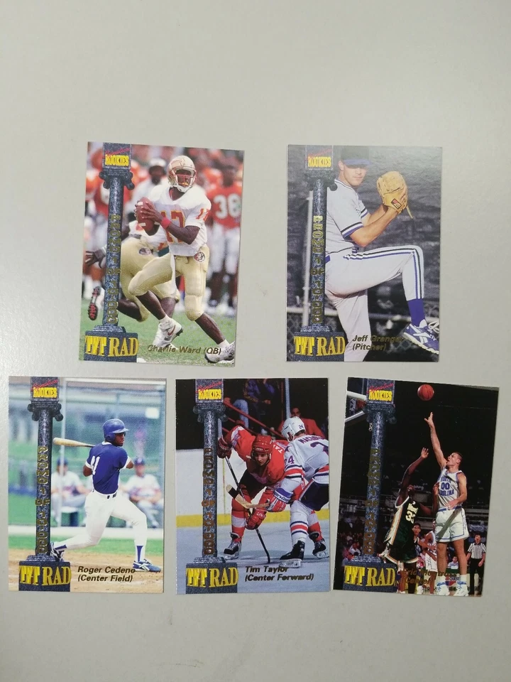 1994 Signature Rookies Tetrad T Promos/10000, Set of 5 MultiSport Cards - Image 1 of 4