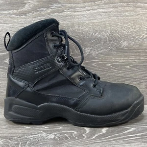 5.11 Tactical ATAC 2.0 6" Side Zip Black Leather Quarter Work Boots Mens Size 11 - Picture 1 of 14