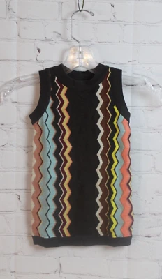NUEVO CON ETIQUETAS ~ Vestido Suéter Missoni x Target Chevron Cuello Redondo Marrón Talla 18Mos para Niña Foto 1 de 4