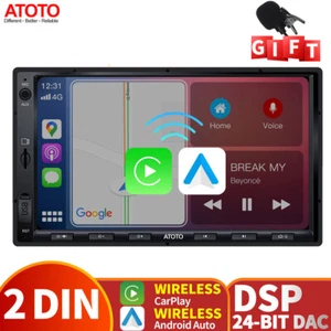 ATOTO 7IN F7 Double DIN Car Stereo Play Radio GPS Bluetooth CarPlay/Android Auto - Picture 1 of 14