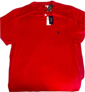 Polo Ralph Lauren Men's Custom Slim Fit Cotton Crew Neck T-Shirt RED XL MSRP $55 - Picture 1 of 4