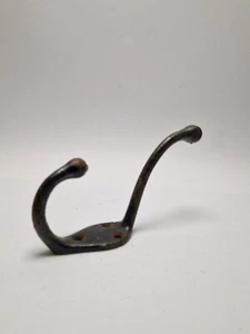ORIGINAL ANTIQUE C19th VICTORIAN BLACK COAT HOOK. SALVAGE/RECLAIMED #9 - Picture 1 of 6