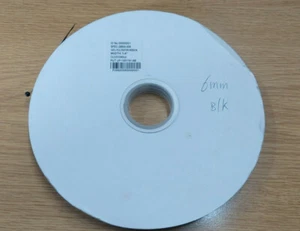 Polyester Ribbon Black 1/4" width approx 91m /100 yards - Picture 1 of 2