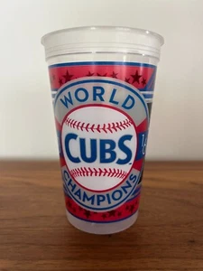 Chicago Cubs World Series Champions Wrigley Field Souvenir Cup Drink 2016 2017 - Picture 1 of 6