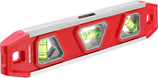 9-Inch Magnetic Torpedo Level with 3 Bubbles - Shock Resistant V-Groove