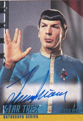 STAR TREK The Original Series  TOS Autograph Card A59  Leonard Nimoy as Spock - Image 1 of 4