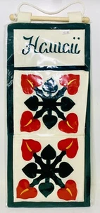 HAWAII Wall Hanging & Placemats NEW in Package Red & Green Floral Pattern - Picture 1 of 4
