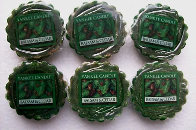 LOT OF 6 Yankee Candle Retired "BALSAM & CEDAR" Christmas Tarts Wax Melts~ RARE - Image 1 of 2