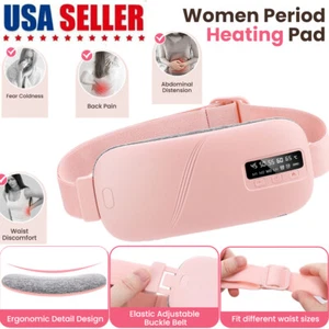 Electric Menstrual Relief Cordless Heating Pad & 5 Heat Levels 4 Massage Modes - Picture 1 of 19