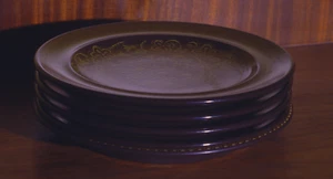 Vtg Franciscan Stoneware Plates Green Floral Madeira x4 Salad Plate & x1 Jamoca - Picture 1 of 16