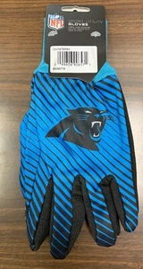 CAROLINA PANTHERS STRIPED UTILITY GRIPPER DOTS GLOVES NEW WINCRAFT 👀 - Picture 1 of 1