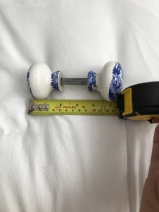 Spode Blue Italian door Knobs - RARE - set - Picture 1 of 8