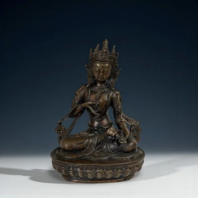 Vajrasattva Buddha Bodhisattva Bronze Statue Nepal – Dorje & Ghanta - Image 1 of 4