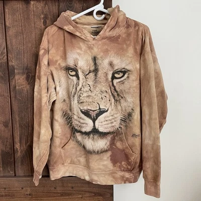 The Mountain Lion mens Medium Animal Nature Hoodie Sweatshirt Utah Hogle Zoo - Image 1 of 4