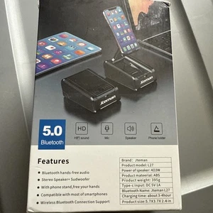 Phone Stand With Bluetooth Speakers Built In - Adjustable For Any Size Phone - Bild 1 von 6