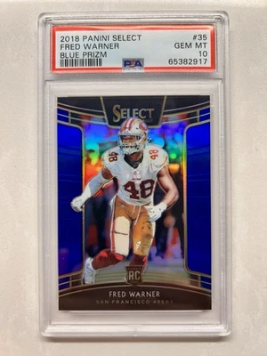 2018 Panini Select Concourse Fred Warner #35 Blue Prizm (RC) PSA 10 Pop 2! 🔥 - Image 1 of 2