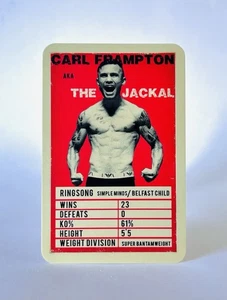 2016 Boxing Ringwalk CARL FRAMPTON Trading Card 3,25” UK Top Trumps RC BASE ROSSA - Foto 1 di 3