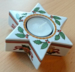 Hutschenreuther luce da tavolo stellata portacandele portacandele, porcellana, confezione originale - Foto 1 di 7